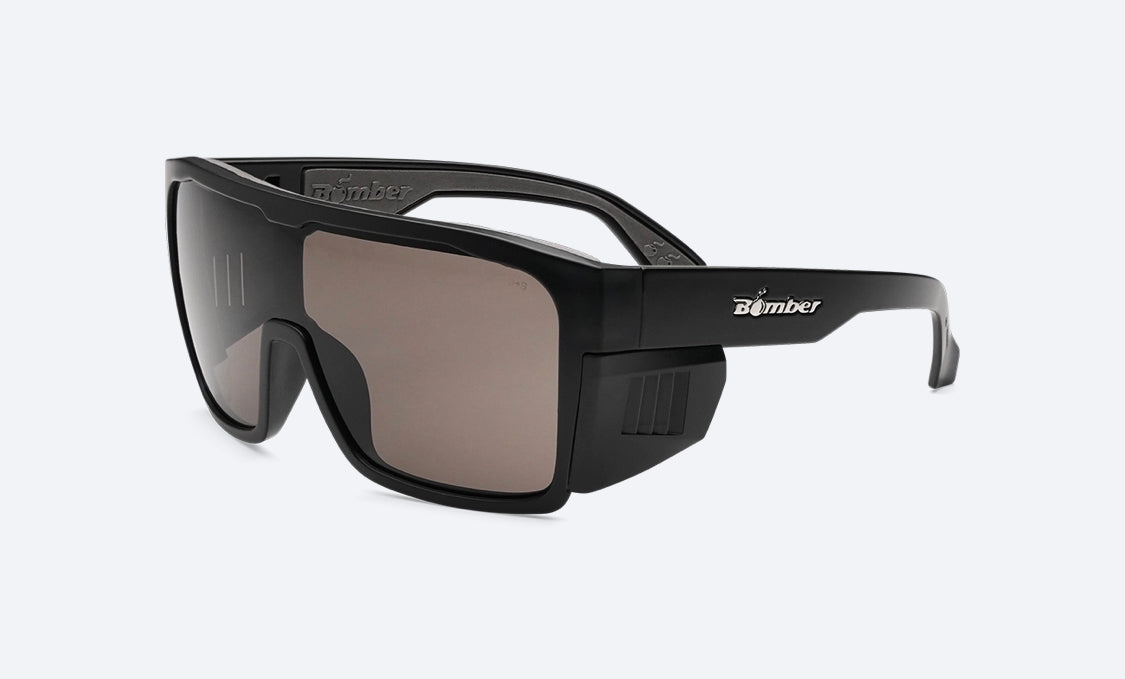 FUZZ BOMB Safety - Smoke - Bomber Eyewear Nz