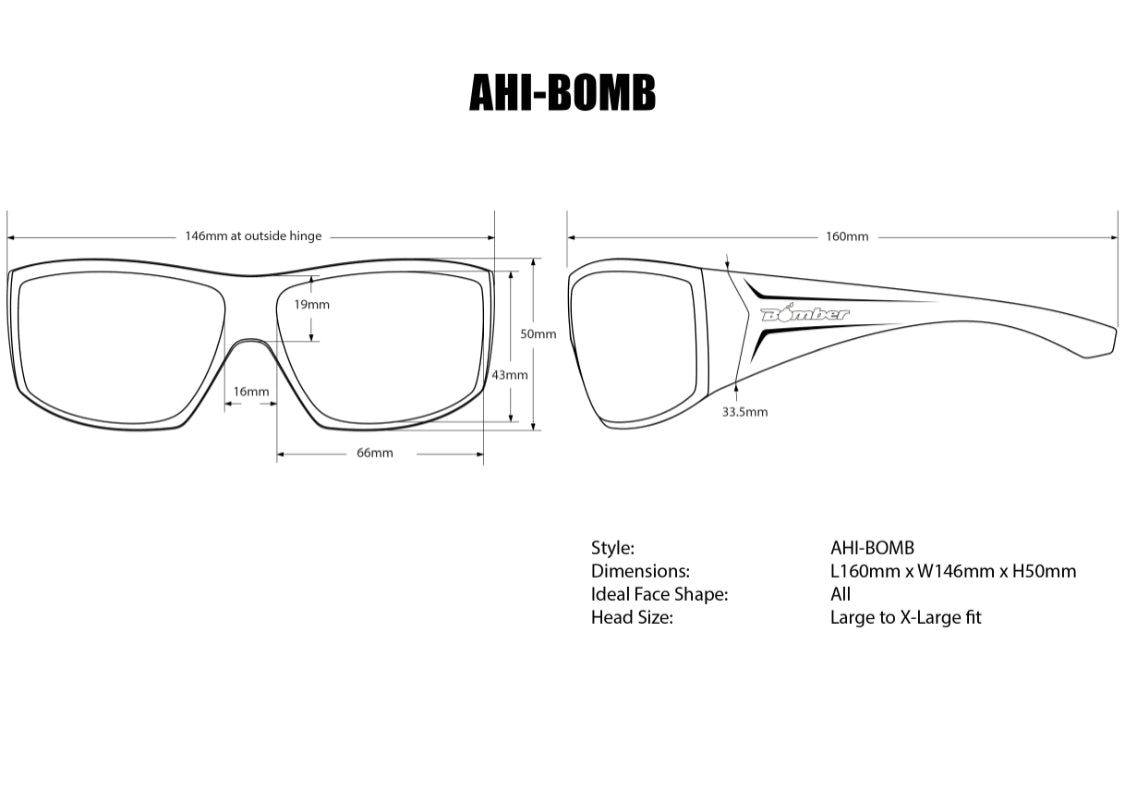 AHI Safety - Polarized Red Mirror - Bomber Eyewear Nz