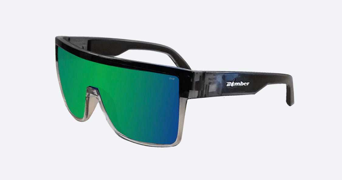 BUZZ Safety - Green Mirror Crystal - Bomber Eyewear Nz