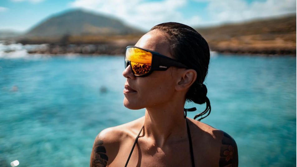 MAGNUM Safety Polarise- Red Mirror - Bomber Eyewear Nz