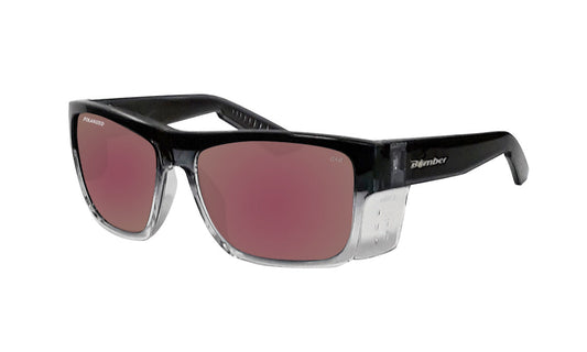 CLUTCH Safety - Polarised Rose Gold Mirror Crystal - Bomber Eyewear Nz