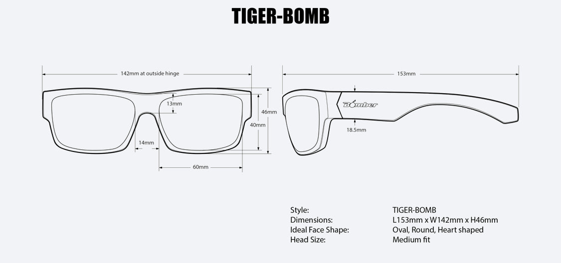 TIGER Safety - Red Mirror - Bomber Eyewear Nz