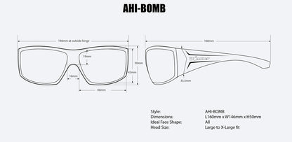 AHI Safety - Red Mirror Crystal - Bomber Eyewear Nz
