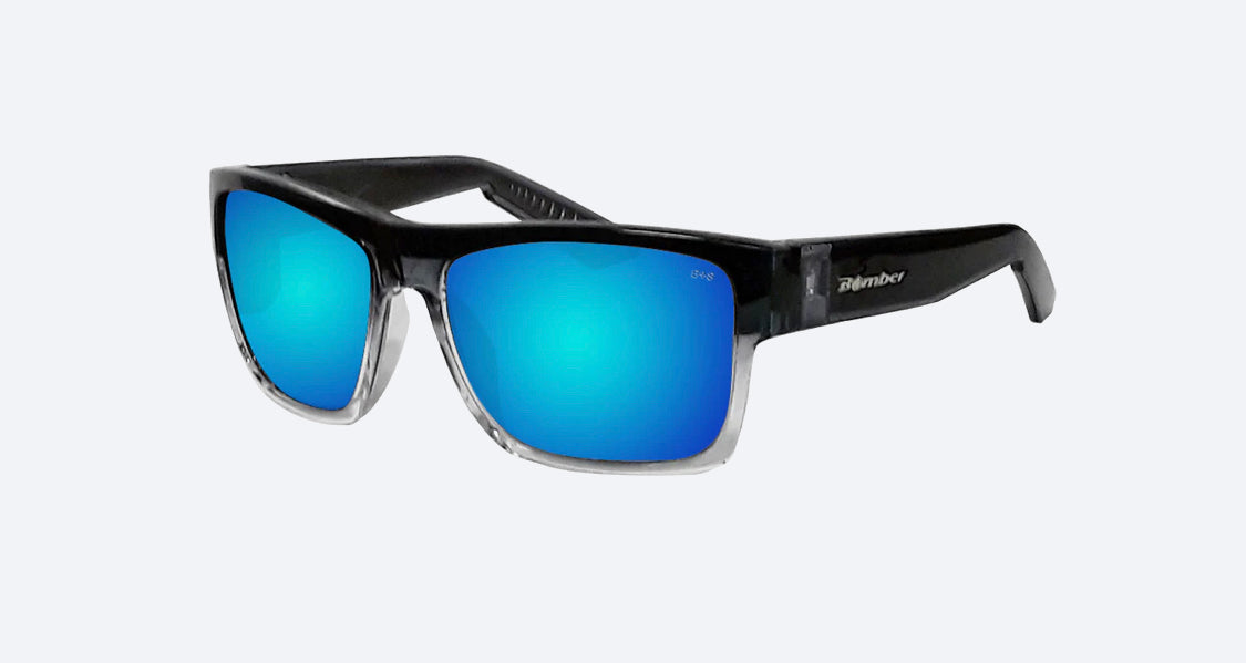 CLUTCH Safety Ice Blue Mirror - Bomber Eyewear Nz