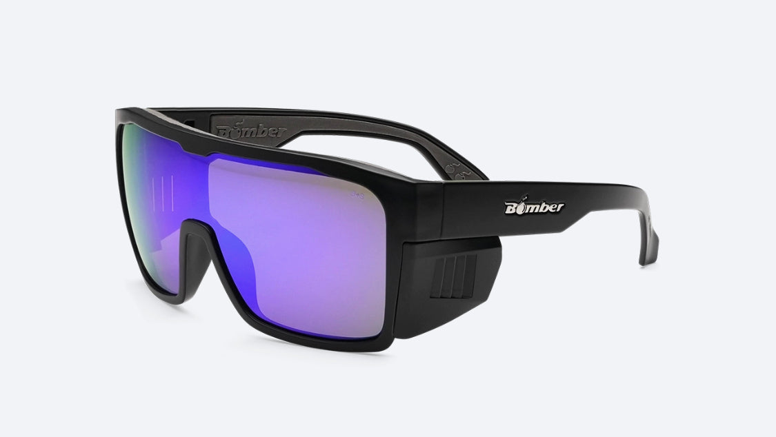 FUZZ BOMB Safety - Blue Mirror - Bomber Eyewear Nz