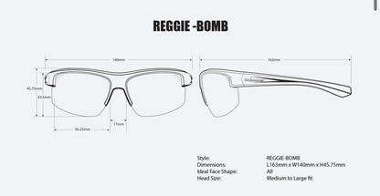 REGGIE Safety - Red Mirror - Bomber Eyewear Nz