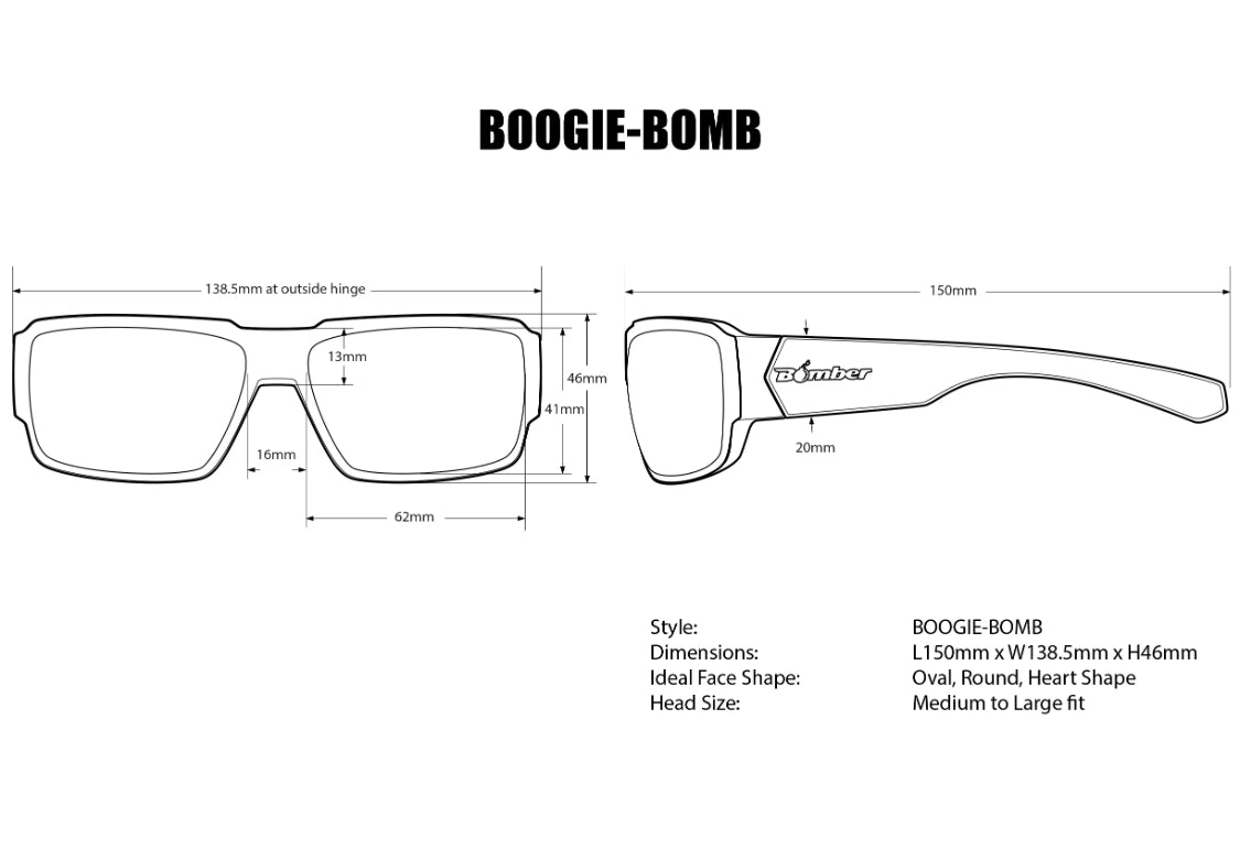 Boogie Black Polarised Mana Serie  Ice Blue Mirror