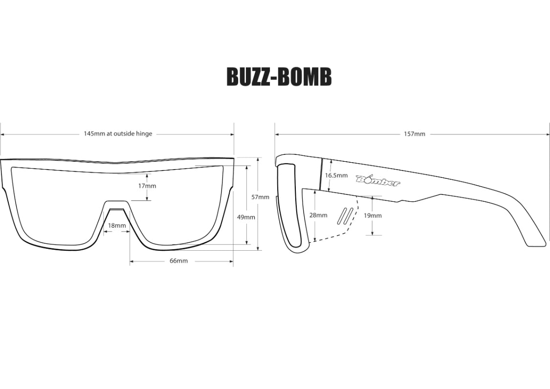 BUZZ Bomb Safety - Polarized Gold Mirror