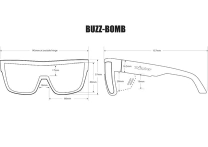 BUZZ Bomb Safety - Polarized Gold Mirror