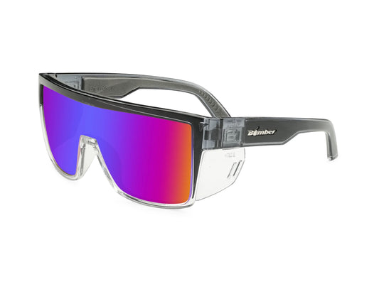 BUZZ Bomb Safety - Polarized Sunset Revo Pink Mirror Crystal