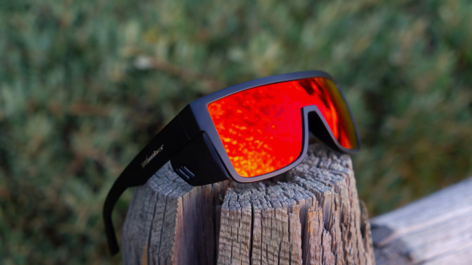 BUZZ Safety Fire Red Mirror - Bomber Eyewear Nz
