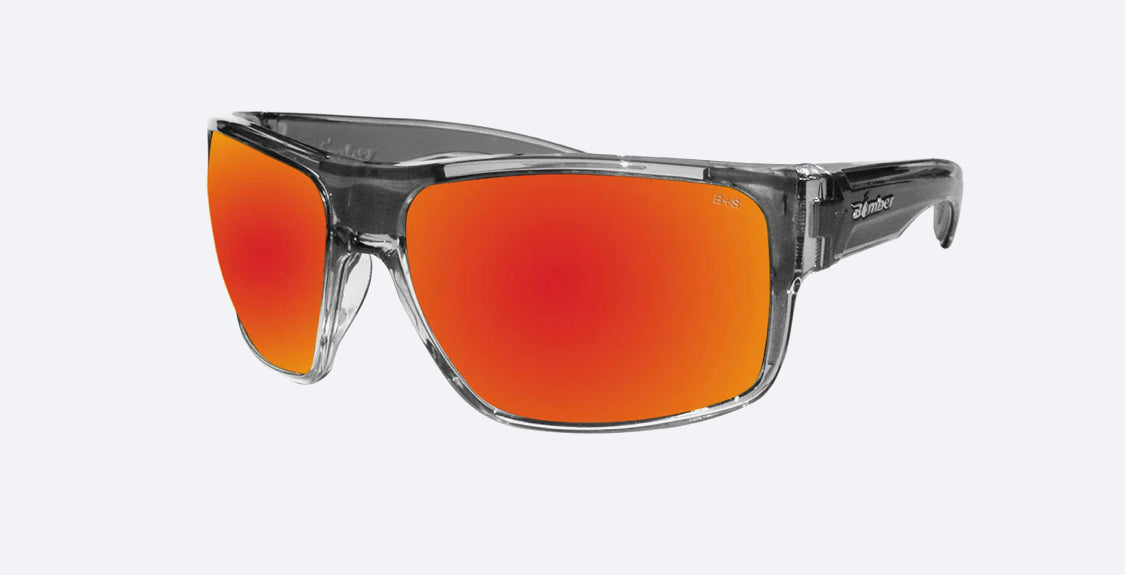 MANA Safety - Red Mirror Crystal - Bomber Eyewear Nz