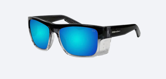 CLUTCH Safety Ice Blue Mirror - Bomber Eyewear Nz