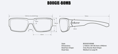 BOOGIE Safety -Silver Mirror - Bomber Eyewear Nz