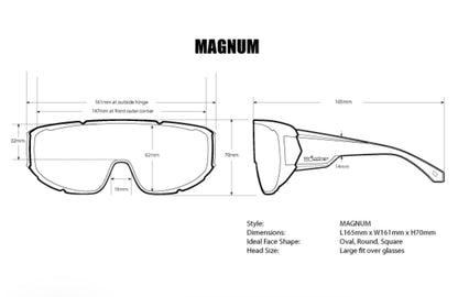 MAGNUM Safety SMOKE - Bomber Eyewear Nz