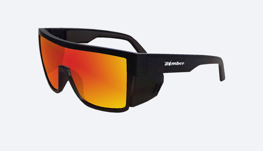 BUZZ Safety Fire Red Mirror - Bomber Eyewear Nz