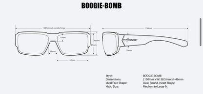 BOOGIE Safety - Gold Mirror Crystal - Bomber Eyewear Nz