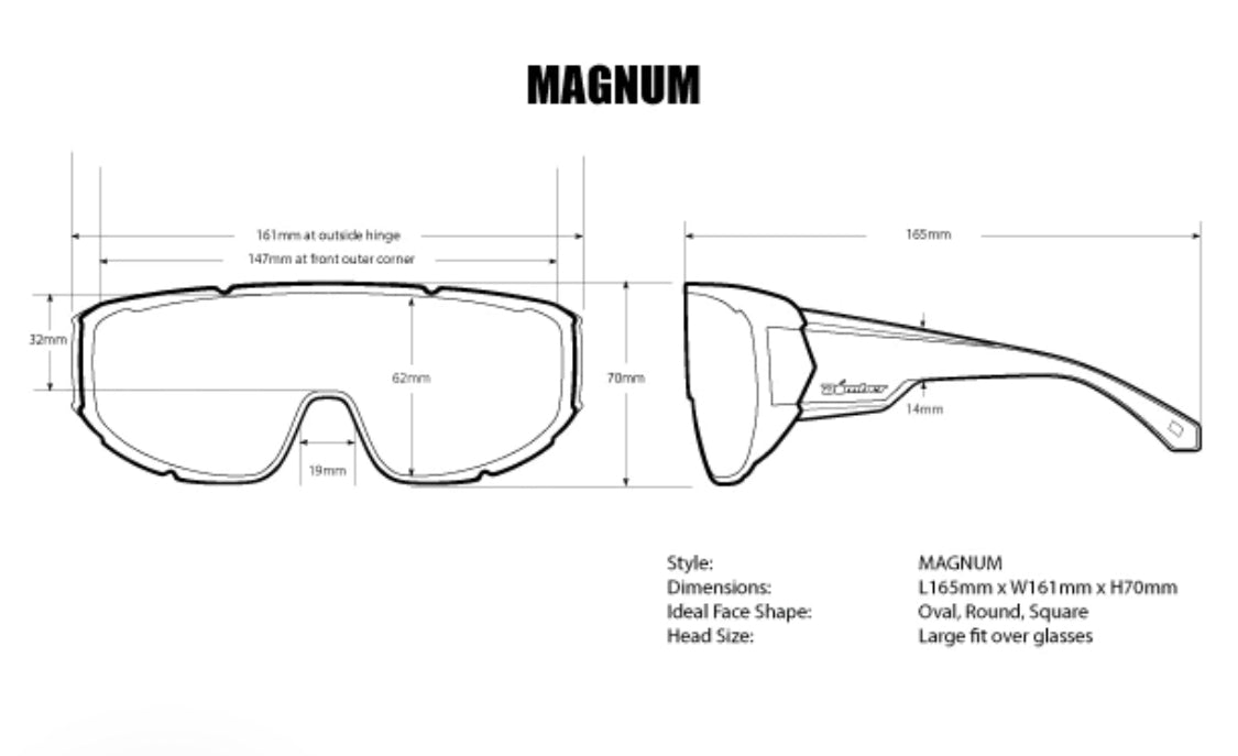 MAGNUM Safety Clear lenses - Bomber Eyewear Nz