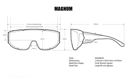 MAGNUM Safety Clear lenses - Bomber Eyewear Nz
