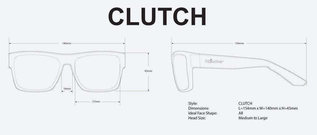 CLUTCH Safety Ice Blue Mirror - Bomber Eyewear Nz