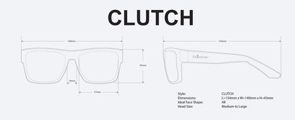 CLUTCH Safety Black Red Mirror - Bomber Eyewear Nz