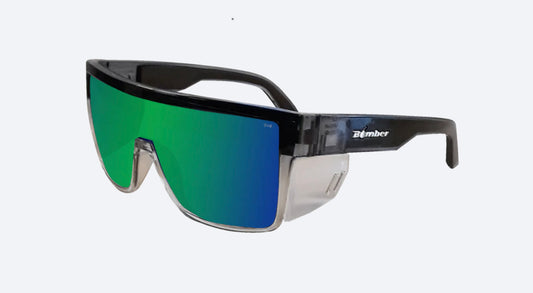 BUZZ Safety - Green Mirror Crystal - Bomber Eyewear Nz