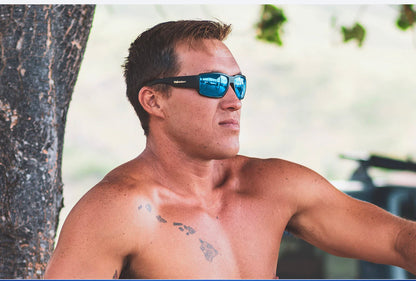 BOOGIE Safety -Ice Blue Mirror - Bomber Eyewear Nz