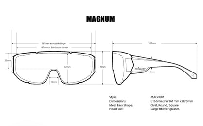 MAGNUM Safety - Red Mirror - Bomber Eyewear Nz