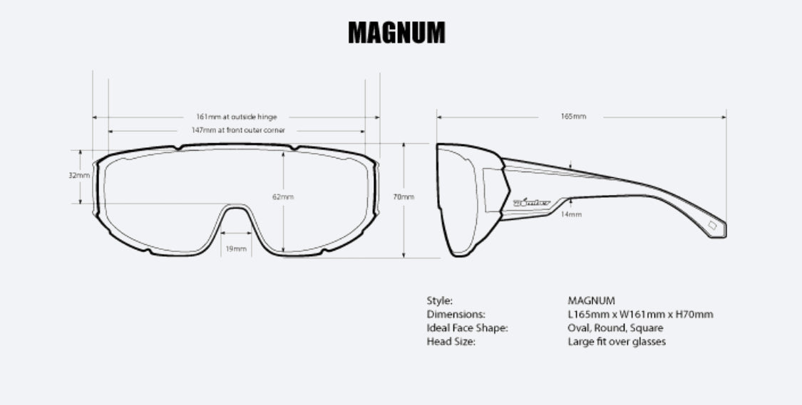 MAGNUM Safety Smoke Polarised - Bomber Eyewear Nz