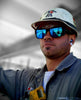 Clutch Safety Polarised -Ice Blue Mirror - Bomber Eyewear Nz
