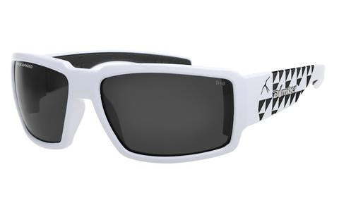 Boogie  Mana White Polarised Smoke Safety - Bomber Eyewear Nz