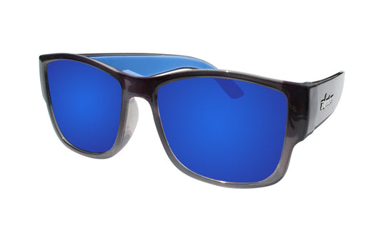Gomer 2 tone crystal Blue Mirror - Bomber Eyewear Nz
