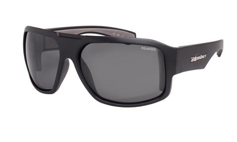 Mega Polarised Smoke Black Safety - Bomber Eyewear Nz