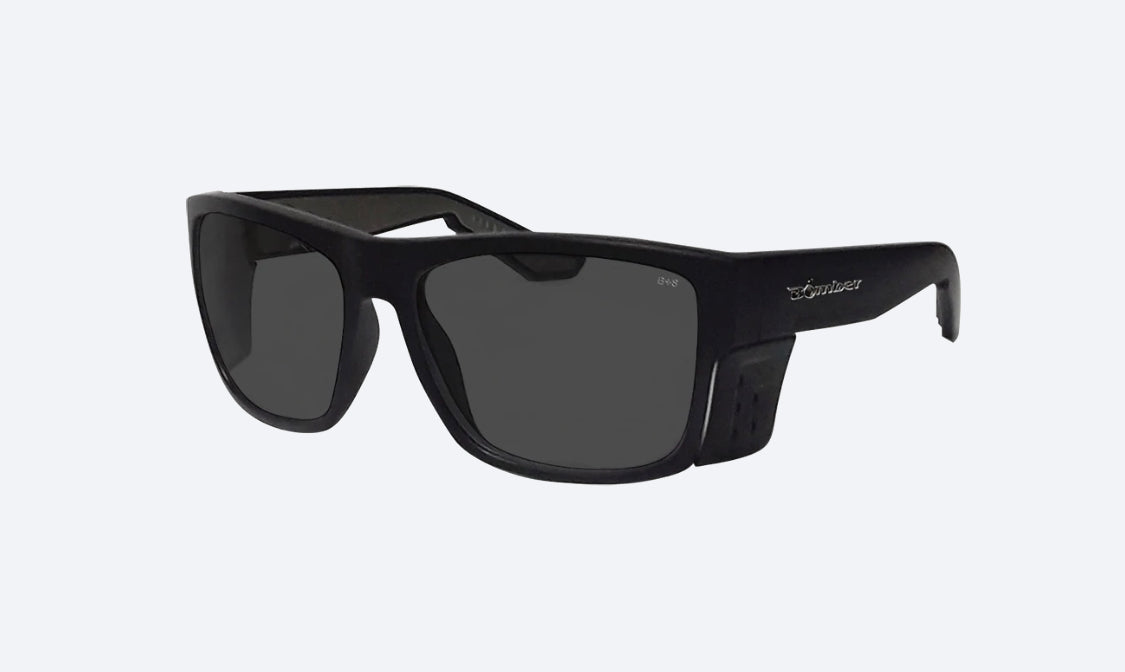 Clutch Polarised Safety Black Smoke - Bomber Eyewear Nz