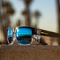 Clutch Safety 2 tone Ice Blue Mirror - Bomber Eyewear Nz