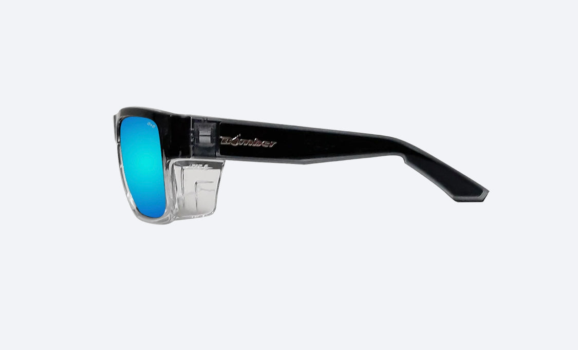Clutch Safety 2 tone Ice Blue Mirror - Bomber Eyewear Nz