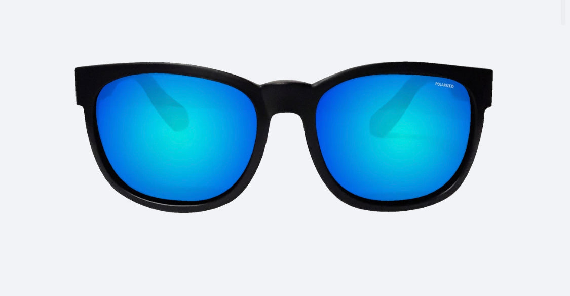 Grom Polarised Black Ice Blue Mirror - Bomber Eyewear Nz